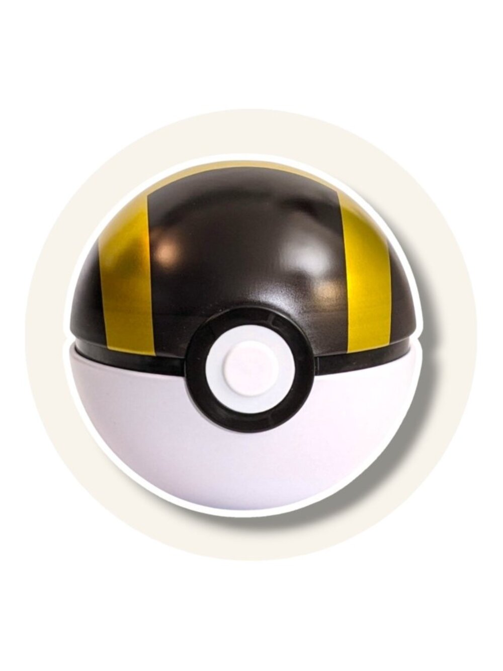 Ultra Ball Pokemon Collectible Tin: Black and Yellow Pokeball (Empty)